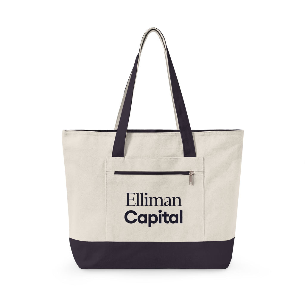 Canvas Zipper Tote Bag